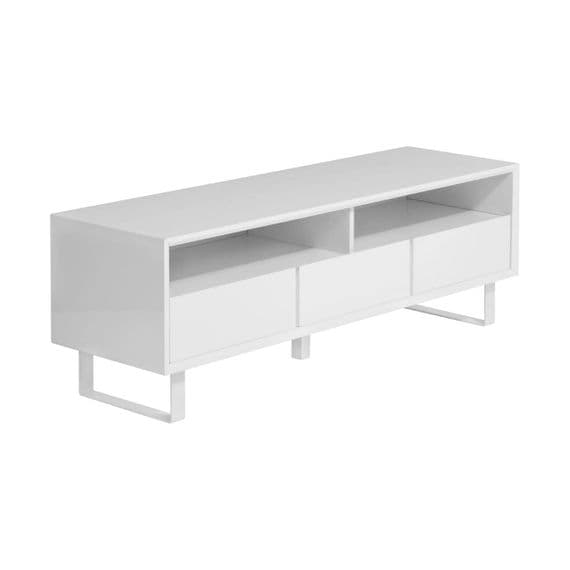 Moritz White High Gloss Media Cabinet – Home Luxe Interior