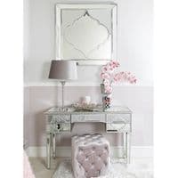 Morocco Square Wall Mirror Silver