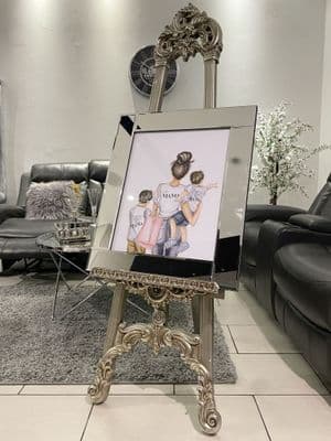 Mother And Sons Casual Wall Art Mirror Frame