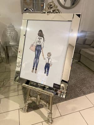 Mother & Boy Wall Art Mirror Frame 90Cm X 70Cm