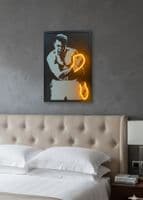 Muhammad Ali Neon LED Wall Art - 40x60cm Boxing Legend Canvas USB