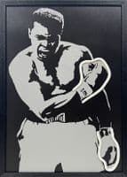 Muhammad Ali Neon LED Wall Art - 40x60cm Boxing Legend Canvas USB