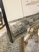 Multicolor Set Of 3 Cocktail Glasses With Mirror Wall Art Frame