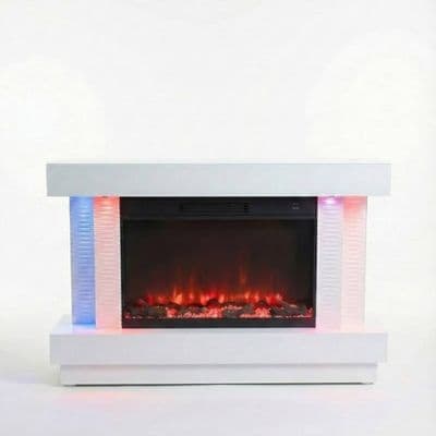 Multimedia Fireplace Suite with Bluetooth & Charging 140cm