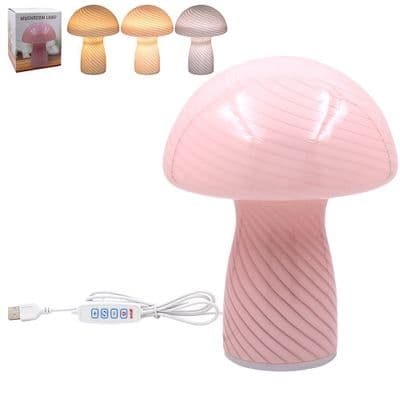 MUSHROOM TABLE LAMP PINK