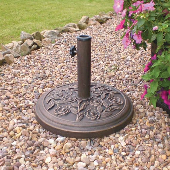 Naples Tudor Rose Metal Parasol Base