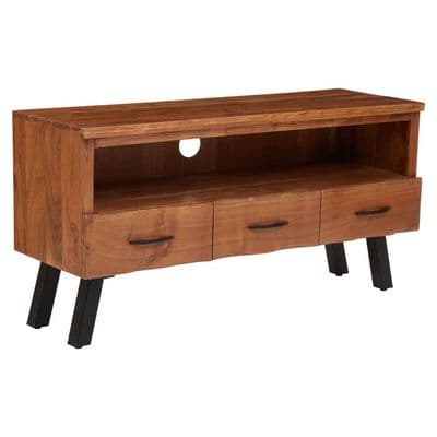 Nashik Three Drawer Acacia Media Unit - Home Luxe Interior
