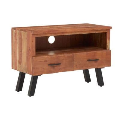 Nashik Two Drawer Acacia Media Unit - Home Luxe Interior