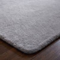 Natural Burton Rabbit Fur Soft Touch Rug Anti Slip Washable UK