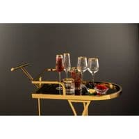 Novo 2 Tier Gold and Wavy Design Trolley – Home Luxe Interior