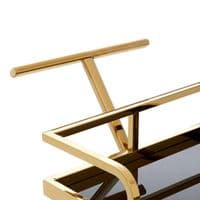 Novo 2 Tier Gold and Wavy Design Trolley – Home Luxe Interior
