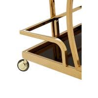 Novo 2 Tier Gold and Wavy Design Trolley – Home Luxe Interior
