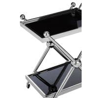 Novo 2 Tier Silver and Cross Design Trolley – Home Luxe Interior