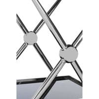Novo 2 Tier Silver and Cross Design Trolley – Home Luxe Interior