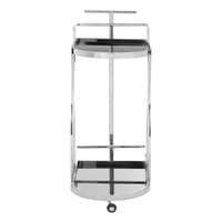 Novo 2 Tier Silver Wavy Design Trolley – Home Luxe Interior