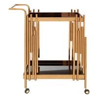 Novo 2 Tier Trolley with Rose Gold Frame – Home Luxe Interior