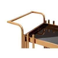 Novo 2 Tier Trolley with Rose Gold Frame – Home Luxe Interior