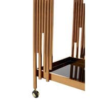 Novo 2 Tier Trolley with Rose Gold Frame – Home Luxe Interior