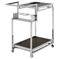 Novo 3 Tier Trolley with Silver Finish Frame – Home Luxe Interior
