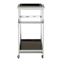 Novo 3 Tier Trolley with Silver Finish Frame – Home Luxe Interior