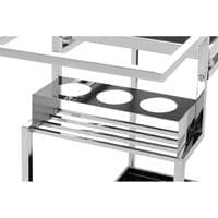 Novo 3 Tier Trolley with Silver Finish Frame – Home Luxe Interior