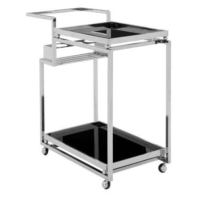 Novo 3 Tier Trolley with Silver Finish Frame – Home Luxe Interior