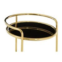 Novo Round Gold Finish Trolley – Home Luxe Interior