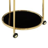 Novo Round Gold Finish Trolley – Home Luxe Interior