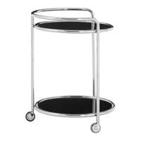 Novo Round Silver Finish Trolley – Home Luxe Interior