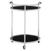 Novo Round Silver Finish Trolley – Home Luxe Interior