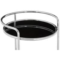 Novo Round Silver Finish Trolley – Home Luxe Interior