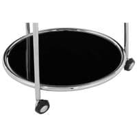 Novo Round Silver Finish Trolley – Home Luxe Interior