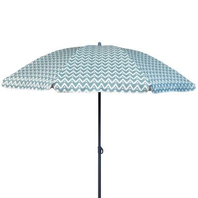 Ocean Air Printed Parasol 1.8M  Zig Zag