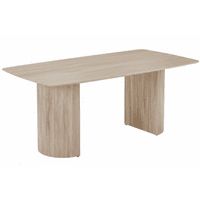 Olympia Beige Ceramic Coffee Table Fluted Base Oval 130cm
