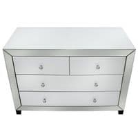 Opus Mirror White 4 Drawer Cabinet