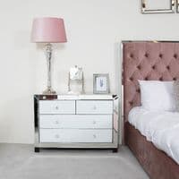 Opus Mirror White 4 Drawer Cabinet
