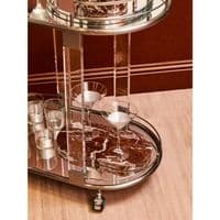 Oria Drinks Trolley in Metallic Frame – Home Luxe Interior