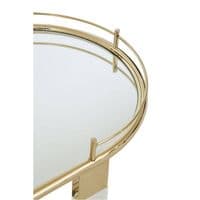 Oria Drinks Trolley With Warm Gold Metallic Frame – Home Luxe Interior