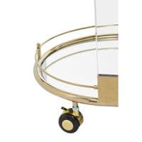 Oria Drinks Trolley With Warm Gold Metallic Frame – Home Luxe Interior