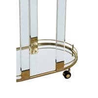 Oria Drinks Trolley With Warm Gold Metallic Frame – Home Luxe Interior