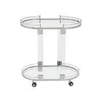 Oria Oval Mirrored Trolley – Home Luxe Interior