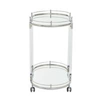 Oria Oval Mirrored Trolley – Home Luxe Interior