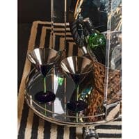 Oria Oval Mirrored Trolley – Home Luxe Interior