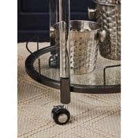 Oria Round Drinks Trolley With Acrylic Supports – Home Luxe Interior