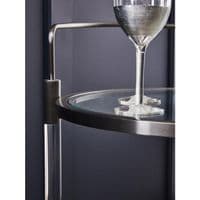 Oria Round Drinks Trolley With Acrylic Supports – Home Luxe Interior