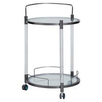 Oria Round Drinks Trolley With Acrylic Supports – Home Luxe Interior