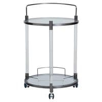 Oria Round Drinks Trolley With Acrylic Supports – Home Luxe Interior