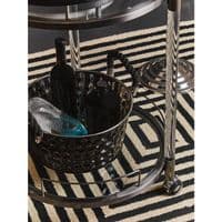 Oria Round Drinks Trolley With Acrylic Supports – Home Luxe Interior