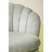 Orlina Grey Velvet Chair With Gold Wood Legs - Home Luxe Interior