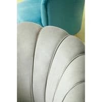 Orlina Grey Velvet Chair With Gold Wood Legs - Home Luxe Interior